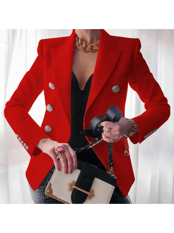 Stylish Blazer with Elegant Button Accents