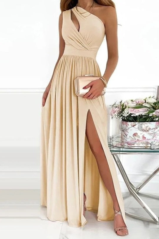 Elegant One-Shoulder Evening Gown by Novella