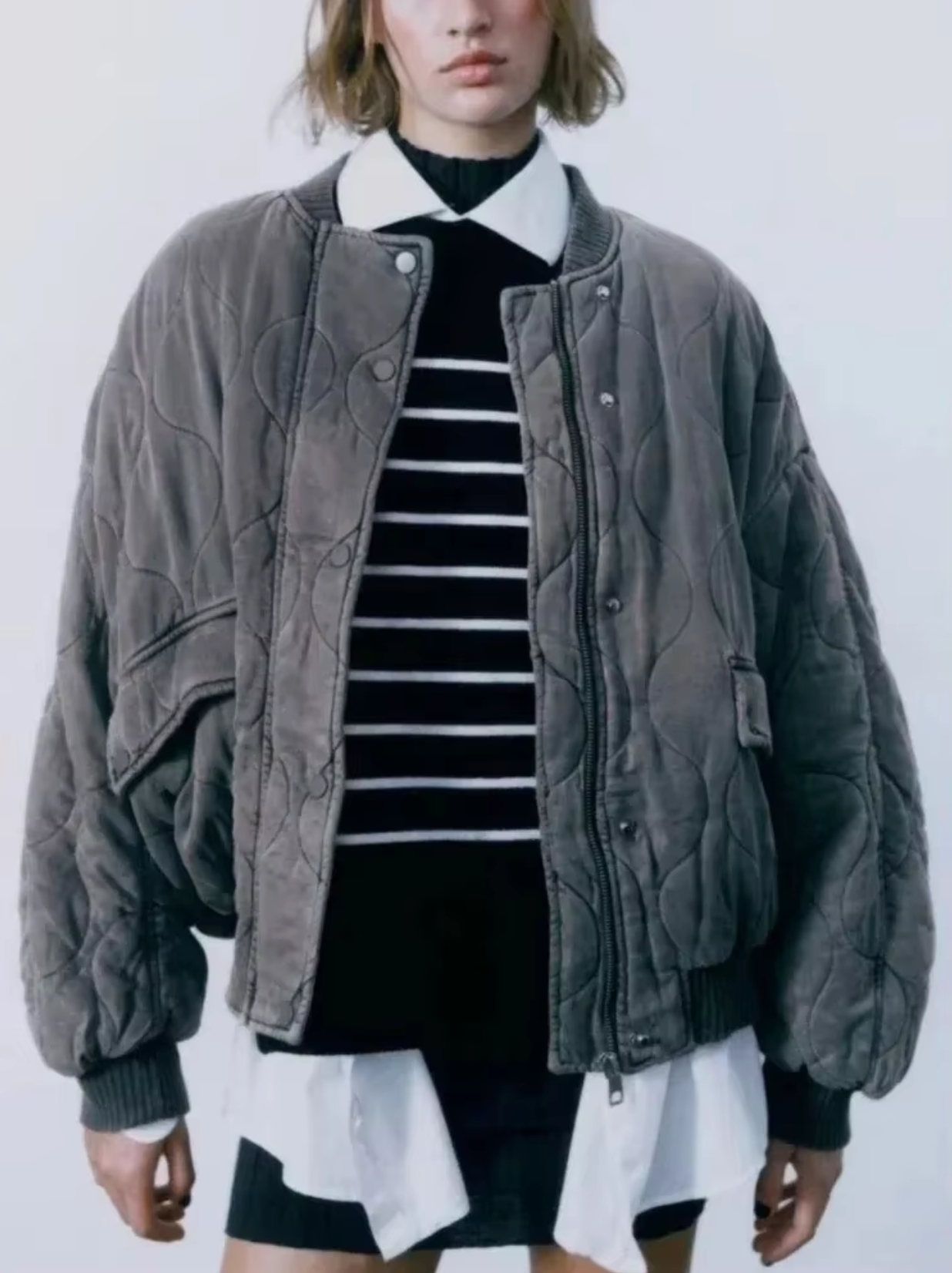 Destiny Cotton Jacket with Round Neck