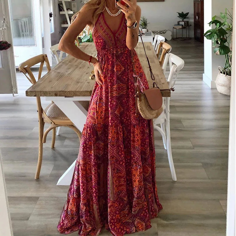 Summer Floral Maxi Dress - Aiah Collection