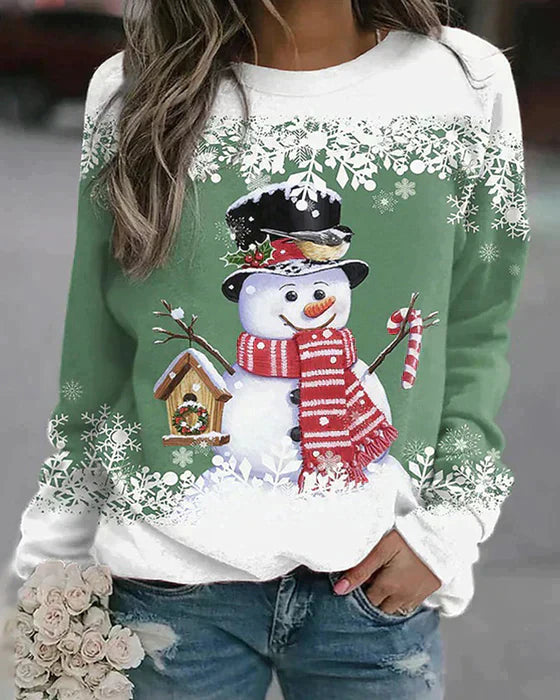 Freda - Colorful Snowman Sweater Design
