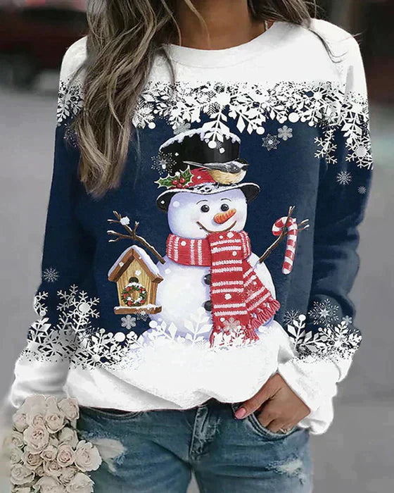 Freda - Colorful Snowman Sweater Design