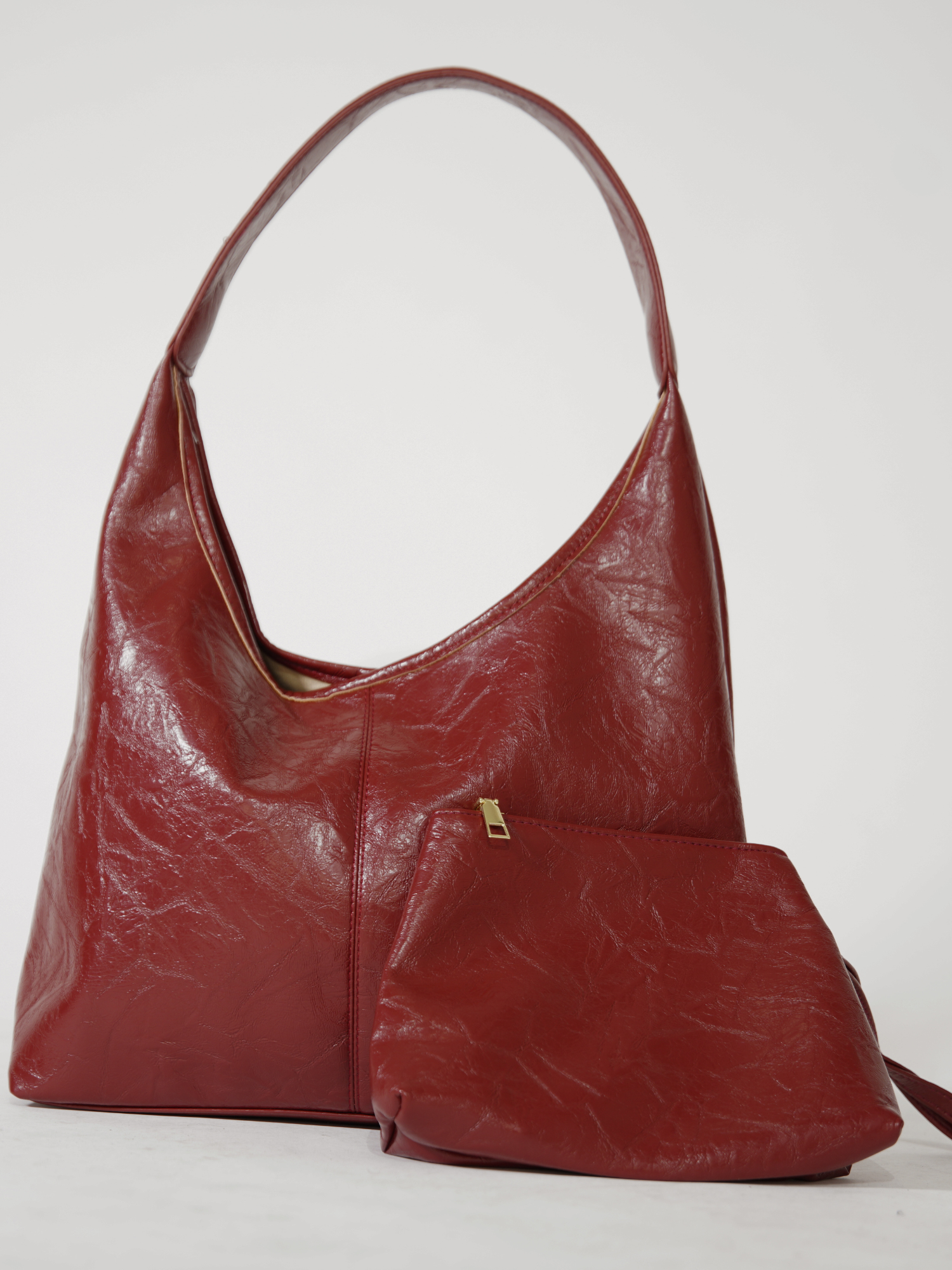 Retro-Style Distressed Leather Tote Bag