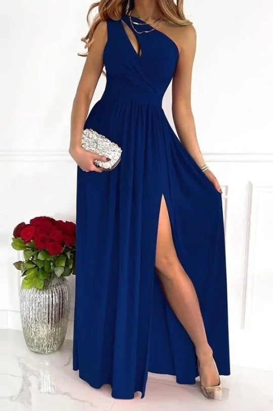 Elegant One-Shoulder Evening Gown by Novella