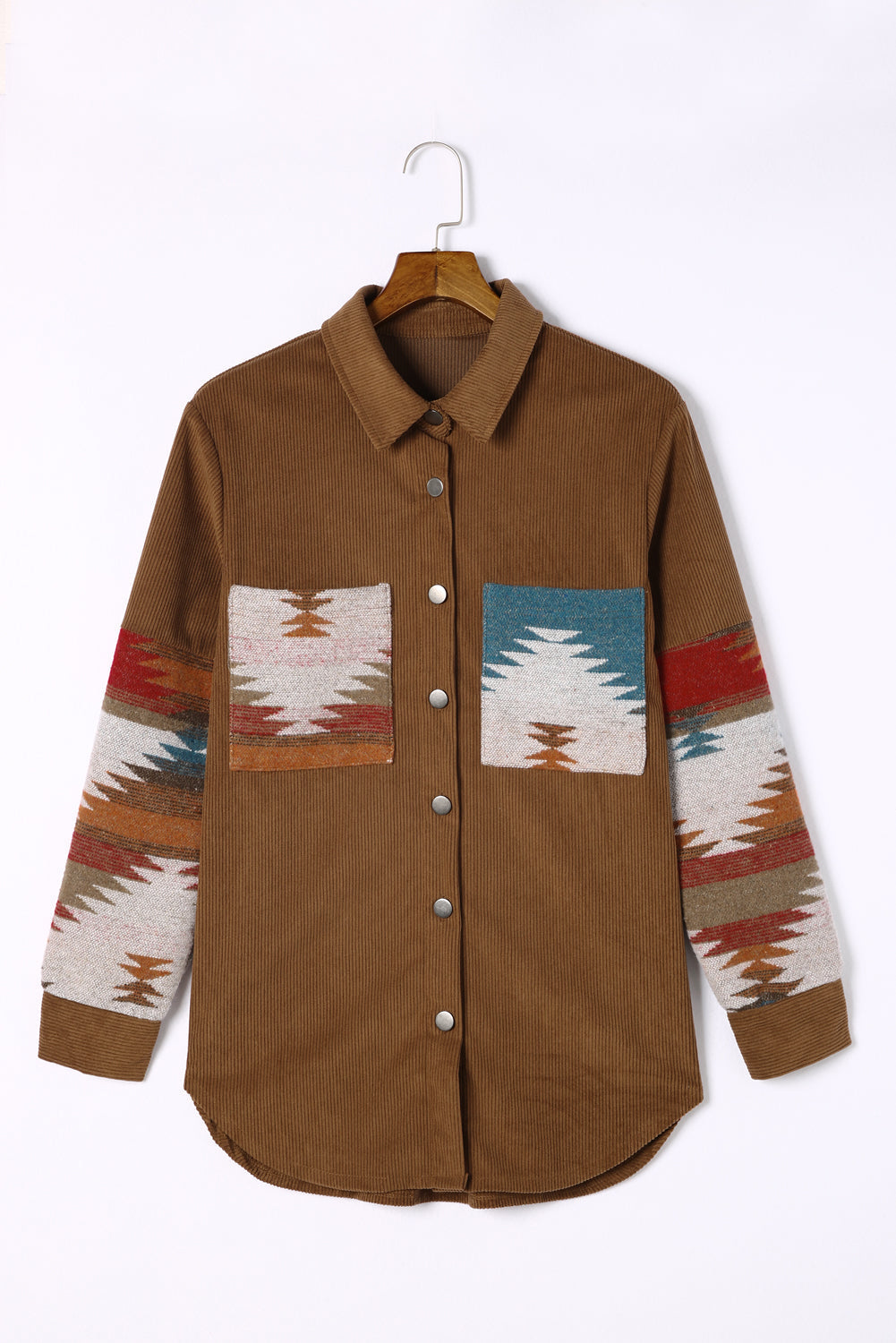 Aztec Print Corduroy Jacket