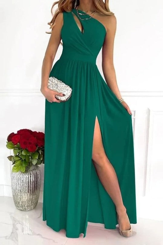 Elegant One-Shoulder Evening Gown by Novella
