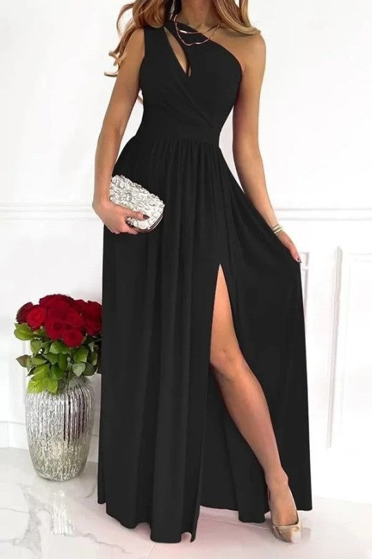 Elegant One-Shoulder Evening Gown by Novella