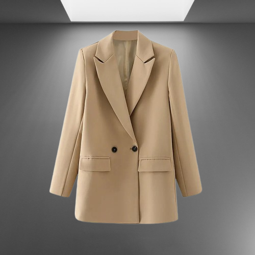 Classic Double-Breasted Women's Blazer for Professional Attire