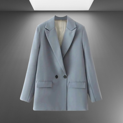 Classic Double-Breasted Women's Blazer for Professional Attire
