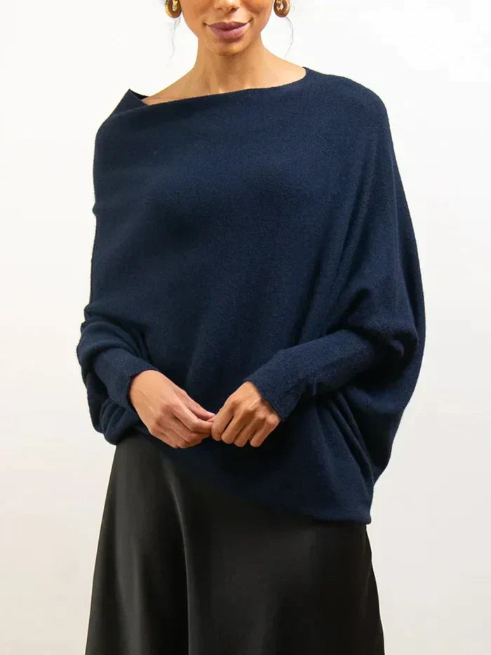 Paulina Asymmetrical Draped Sweater