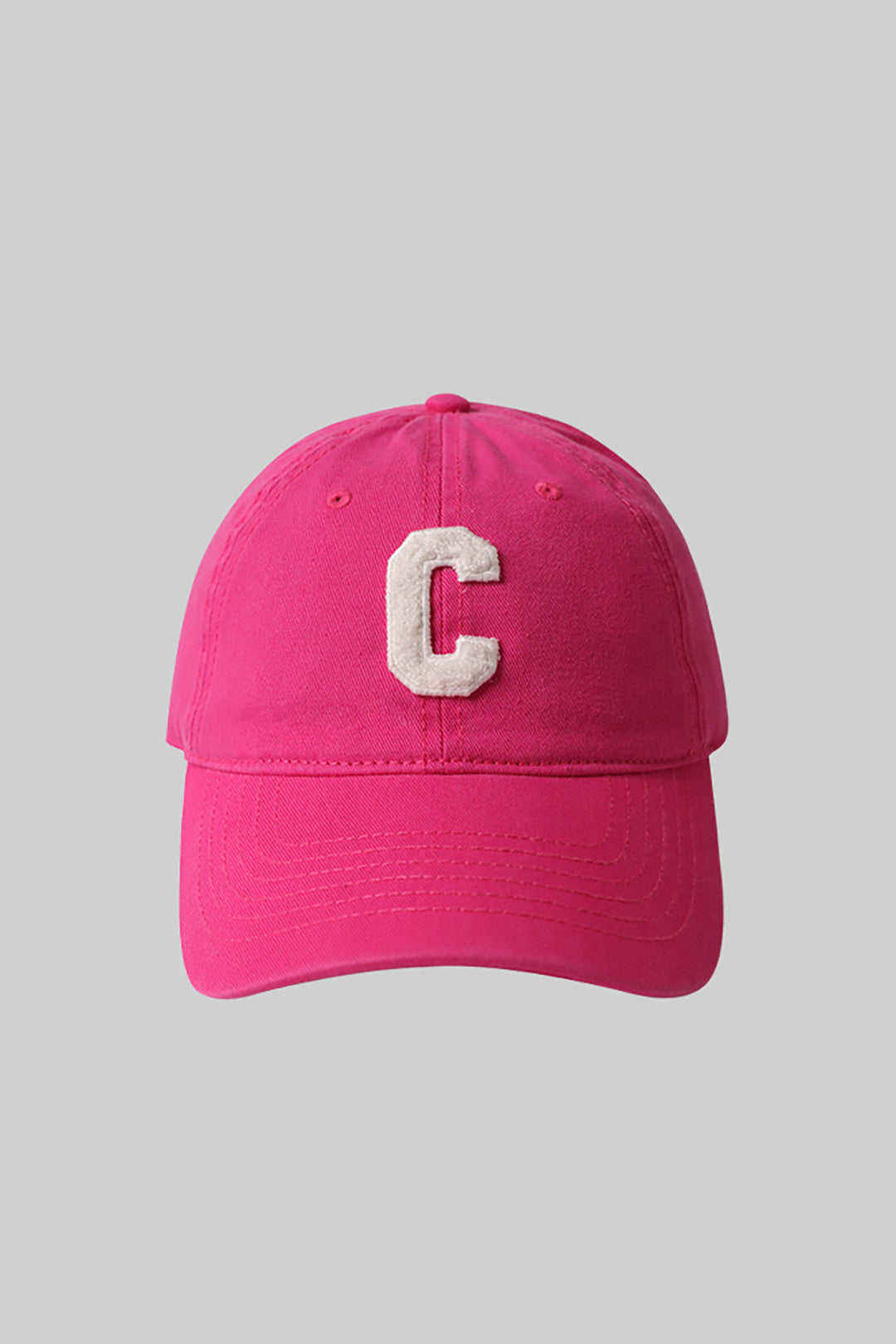 Embroidered Cap with Letter C Design