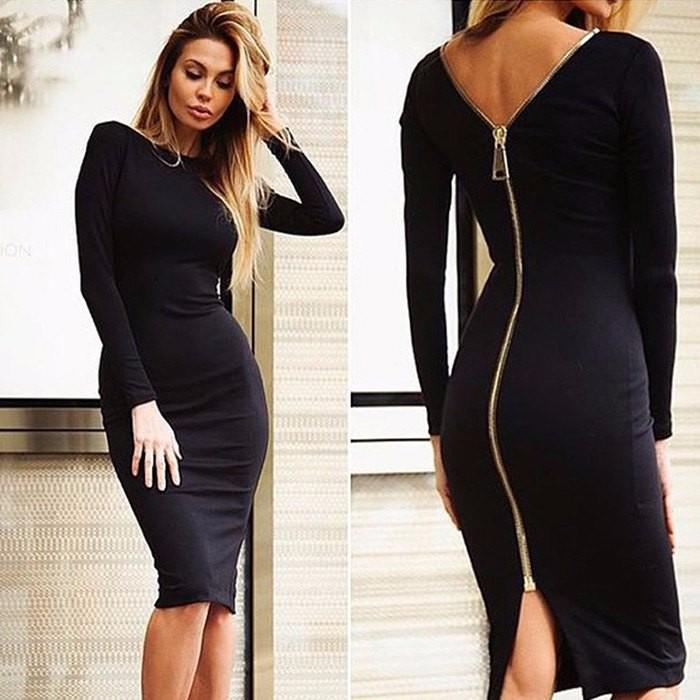 Bernadeth Elegant Bodycon Dress with Stylish Full-Length Back Zipper