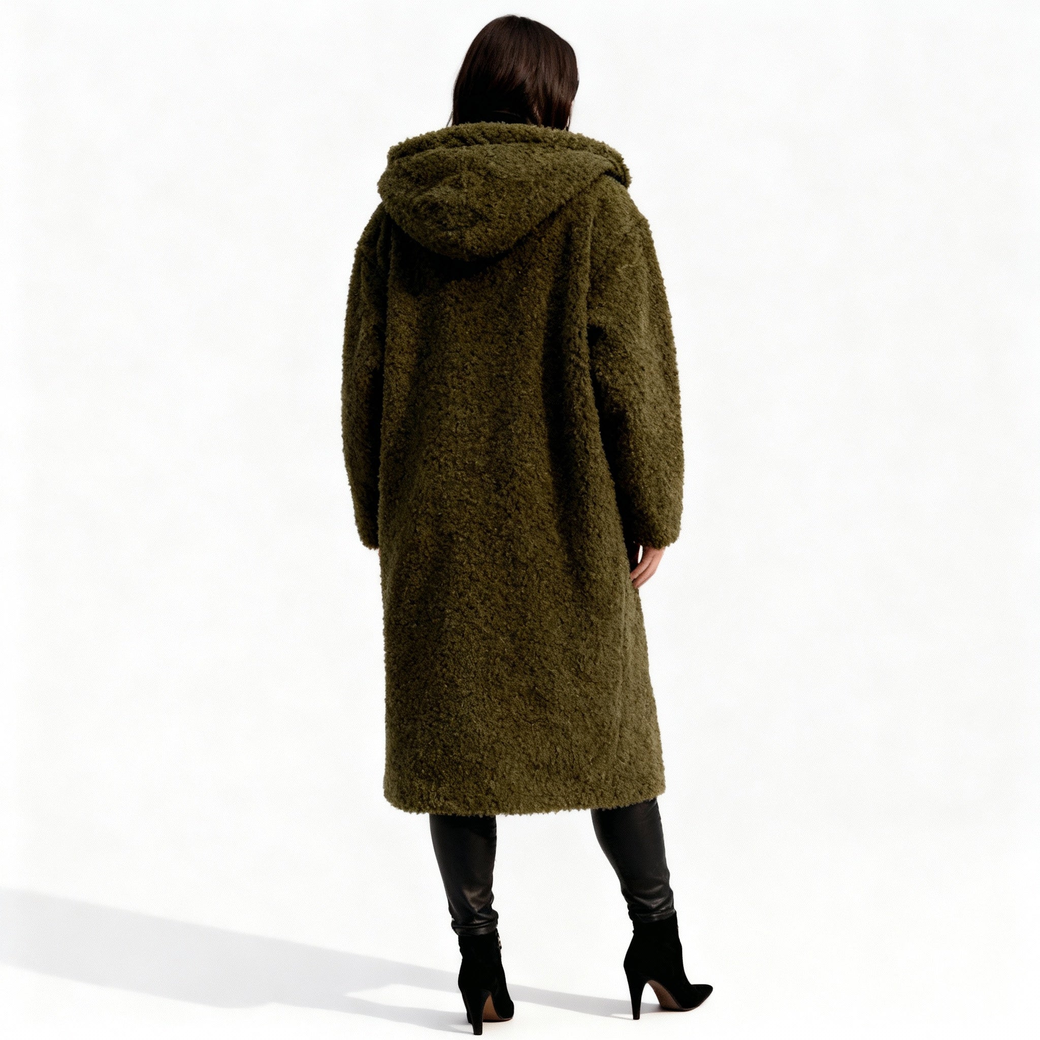 Chic Long Plush Fleece Coat for Women