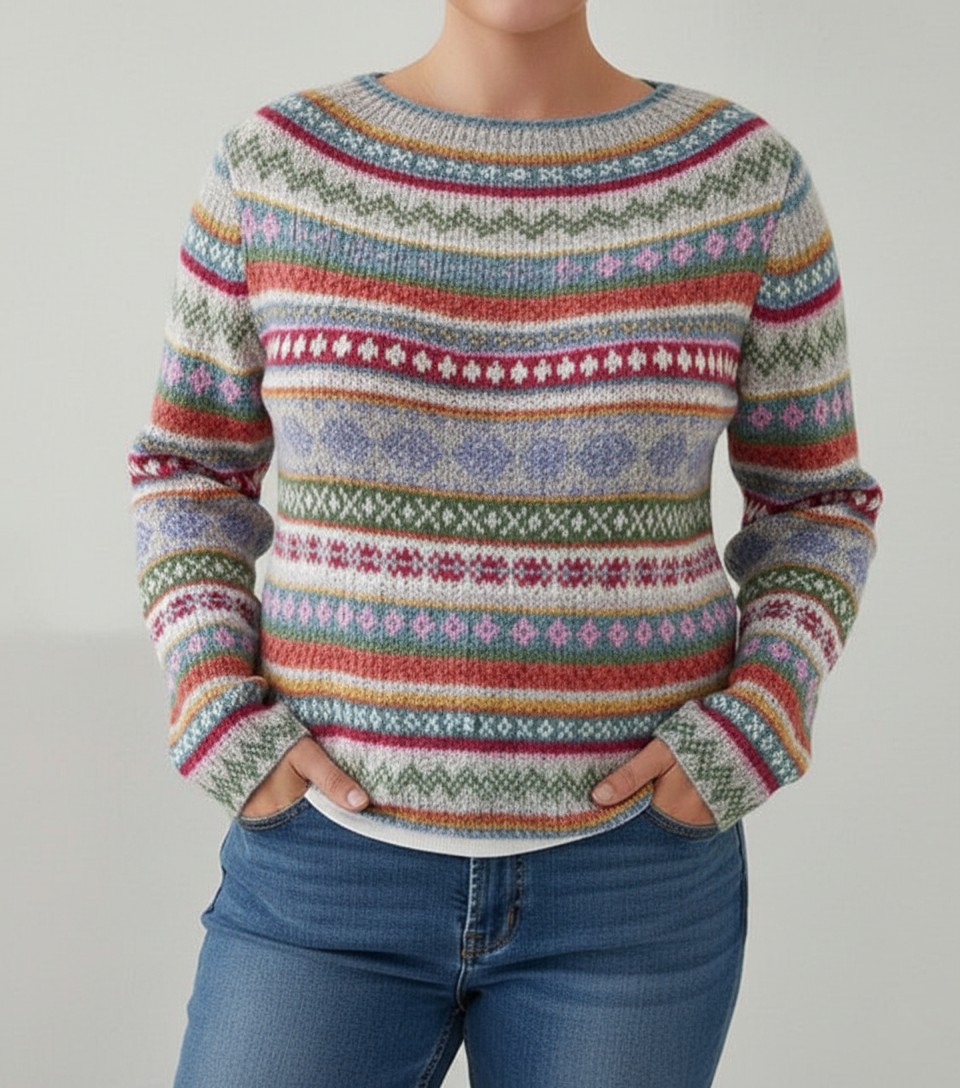 Vibrant Knit Sweater for Plus Size Women