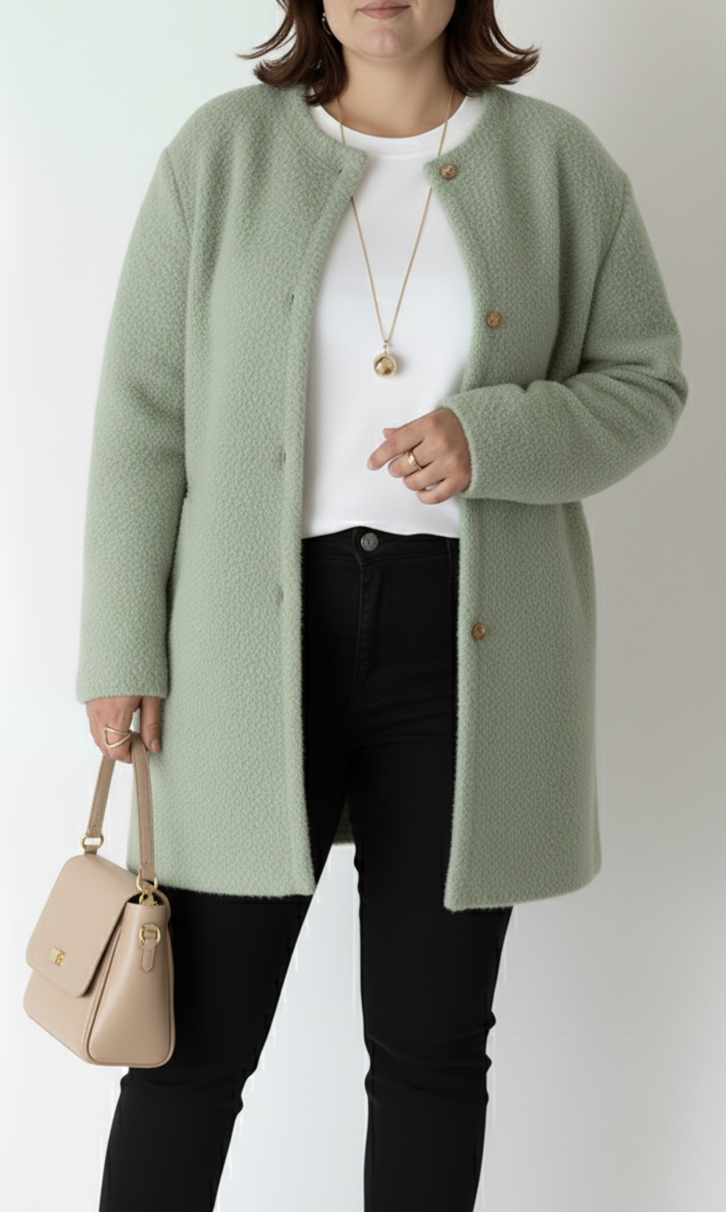 Chic Plus Size Relaxed Knit Cardigan for Women