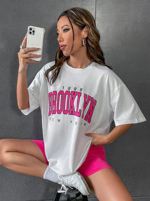 Brooklyn York Vintage-Inspired Oversized T-Shirt