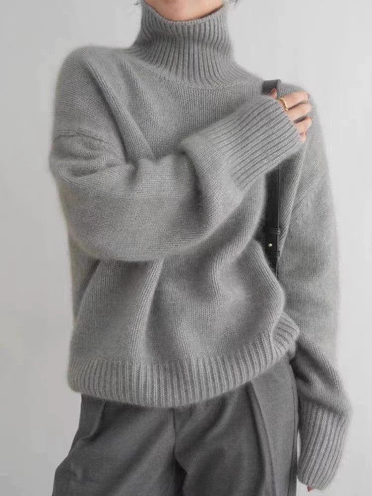 Stylish Women's Knit Turtleneck Pullover