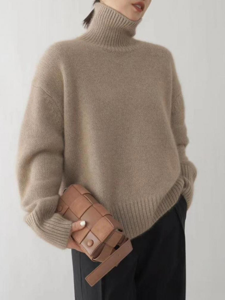 Stylish Women's Knit Turtleneck Pullover