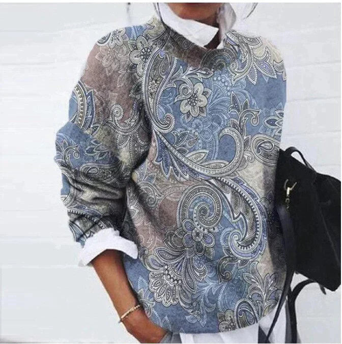 Stylish Graphic Knit Sweater