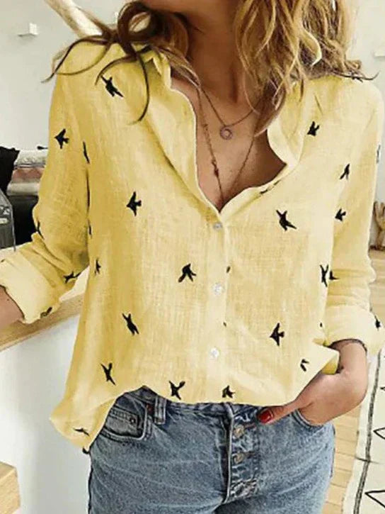 Stylish Long-Sleeve Cotton Top for Women