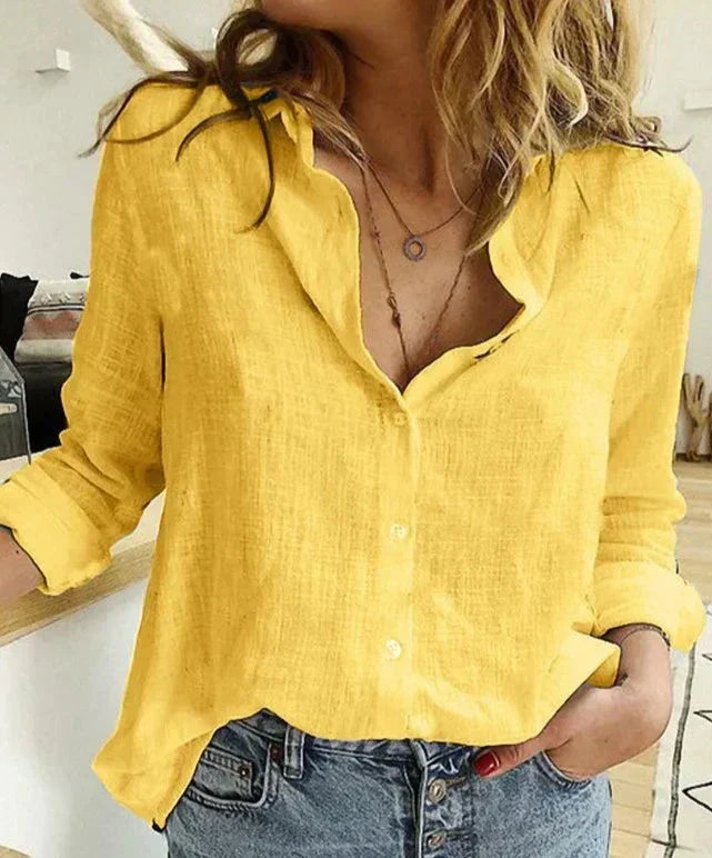 Stylish Long-Sleeve Cotton Top for Women