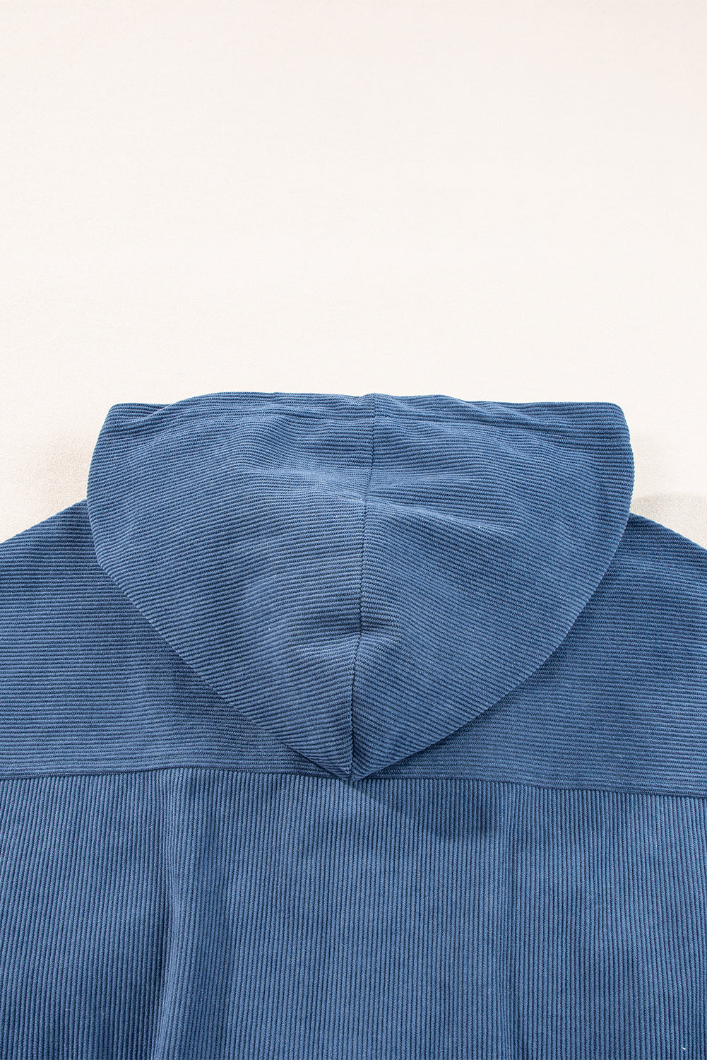 Adjustable Drawstring Teal Zip-Up Hooded Jacket