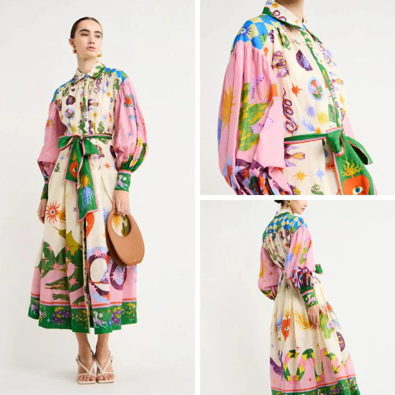 Retro Floral Maxi Dress