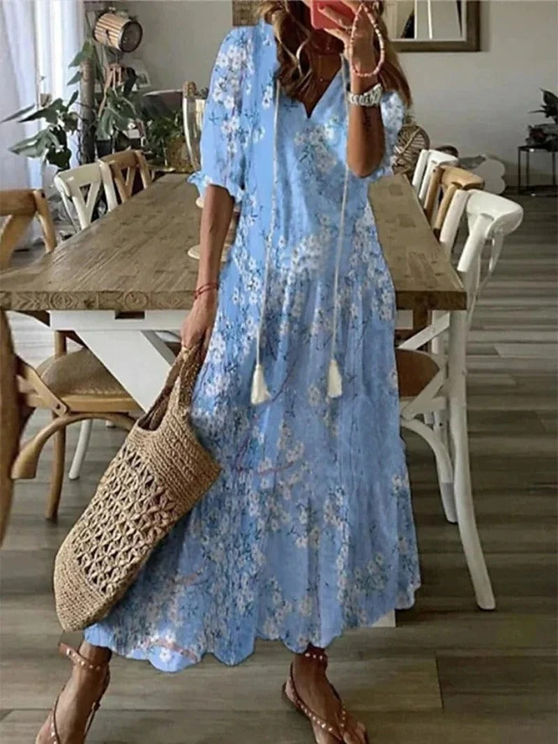Boho Chic Natural Fabric Dress