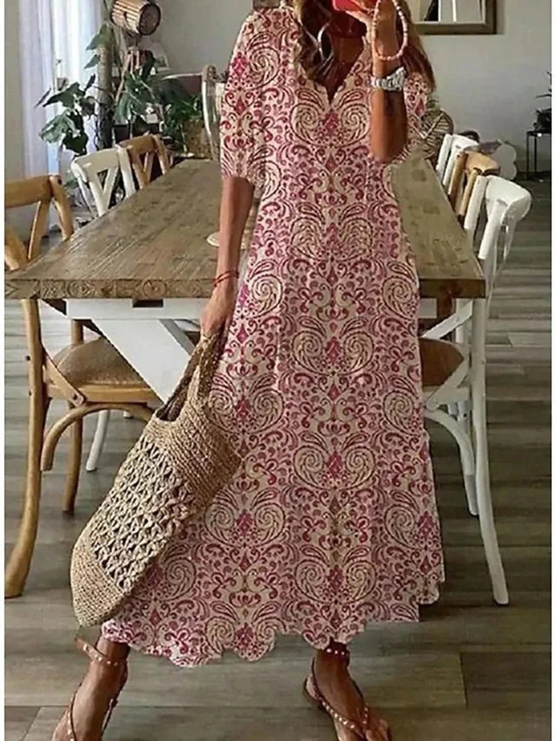 Boho Chic Natural Fabric Dress