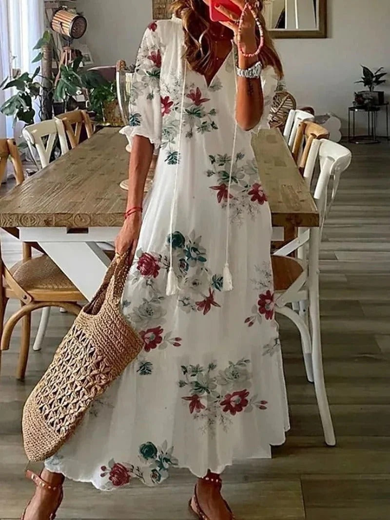 Boho Chic Natural Fabric Dress